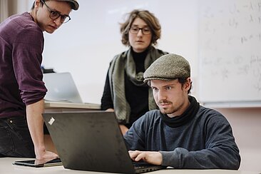 Student am Laptop